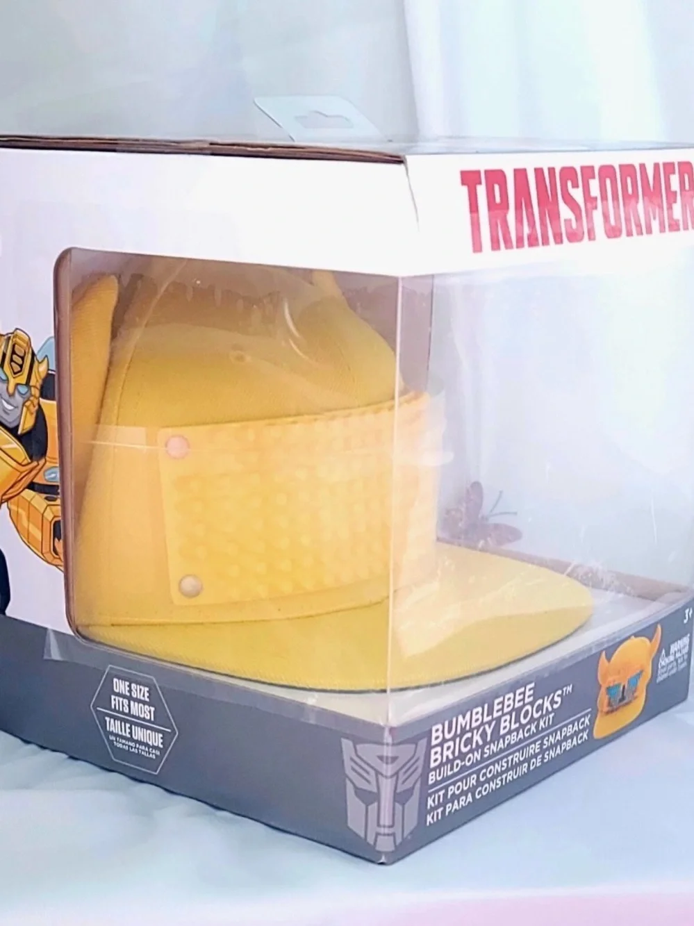 New 2017Hasbro Transformers Bumblebee Bricky Blocks Build-On Snapback Hat Kit